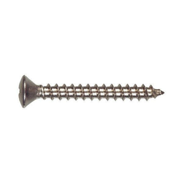 Sheet Metal Screw, #14 X 1 In, Stainless Steel Oval Head Phillips Drive